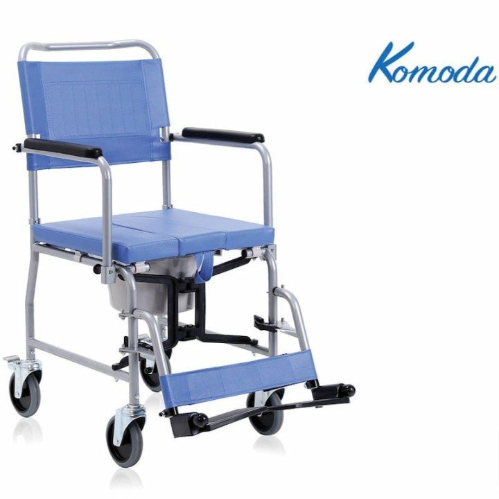 Sedia wc con ruote pieghevole KOMODA | Spedizione gratuita