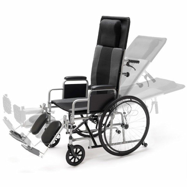 Carrozzina pieghevole con poggiatesta