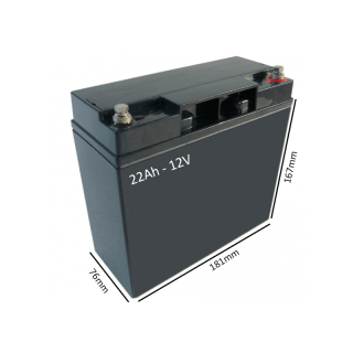 Batteria per scooter o carrozzine elettriche 22Ah - 12V