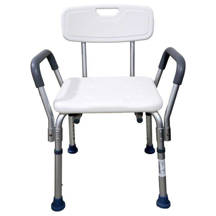 Sedia da doccia con braccioli e schienale regolabile