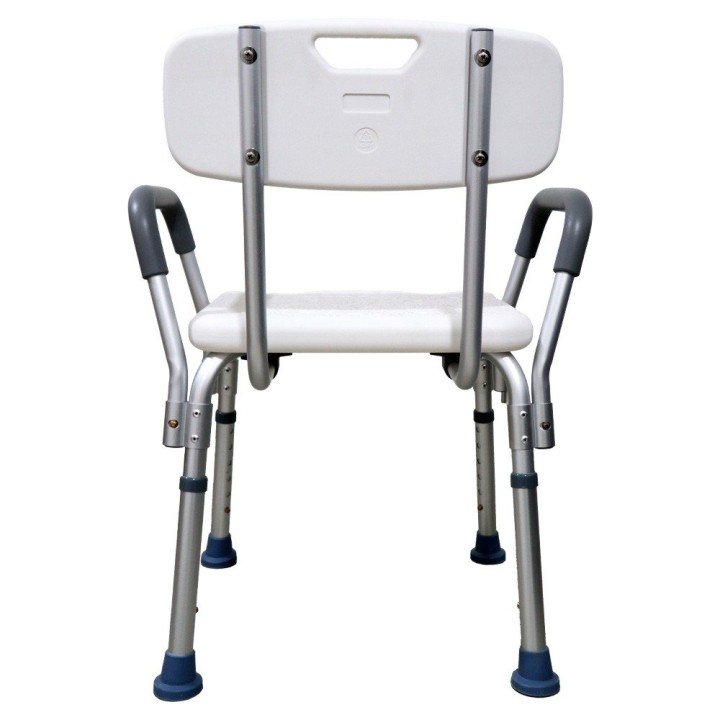 Sedia da doccia con braccioli e schienale regolabile