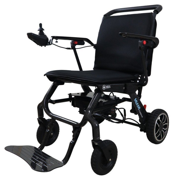 Carrozzina elettrica pieghevole Miami Carbon | Invio Gratis
