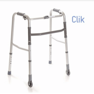 Deambulatore in alluminio leggero e maneggevole con 2 ruote