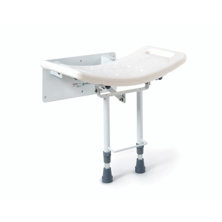 Sedile da parete per doccia con appoggi al pavimento