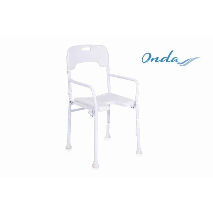 Sedia da doccia con schienale pieghevole
