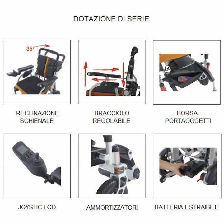 Carrozzina elettronica pieghevole Butterfly Pro 2.0 | Invio gratuito