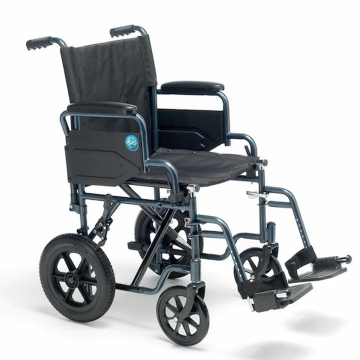 Carrozzina da transito pieghevole in acciaio