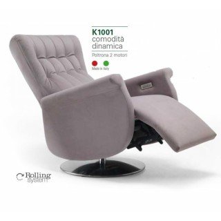 Poltrona girevole a 2 motori