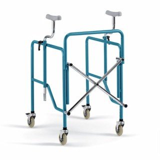 Deambulatore pieghevole con appoggi sottoascellari