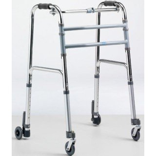 Deambulatore 4 ruote con freno a pressione