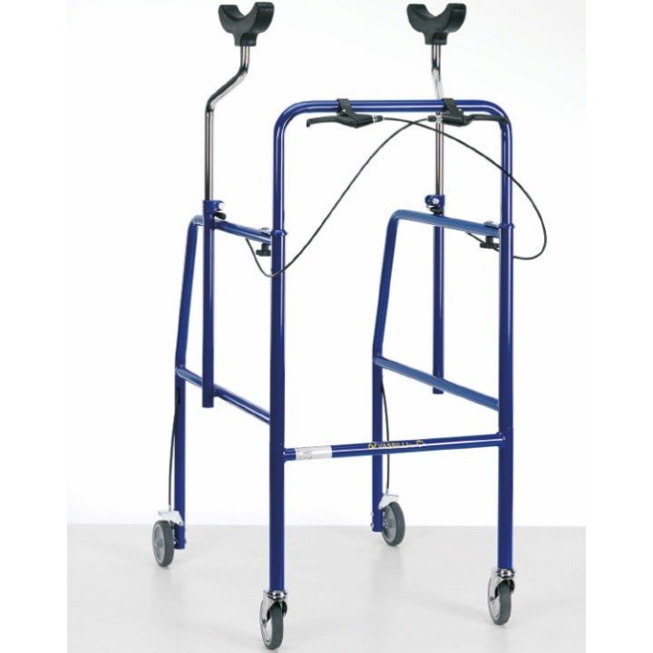 Deambulatore scorrevole su 4 ruote c/ascellari