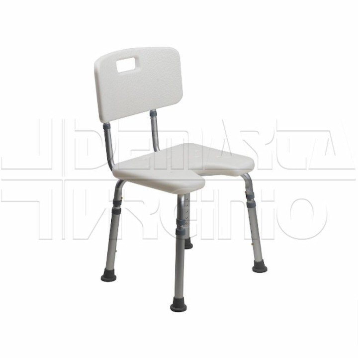 Sedile da Doccia con Incavo e Schienale