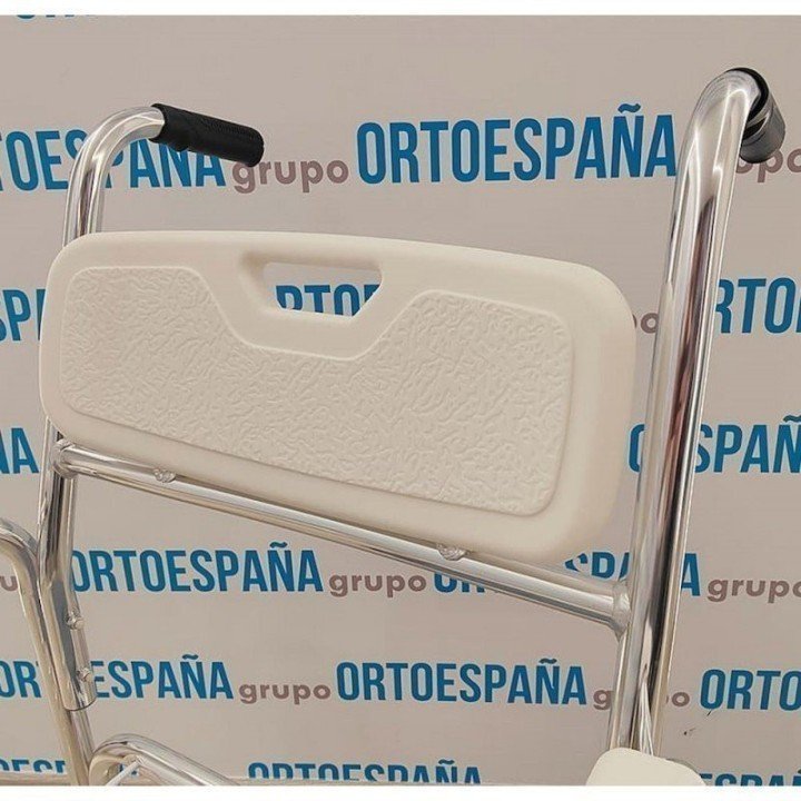 Sedia wc in alluminio con ruote