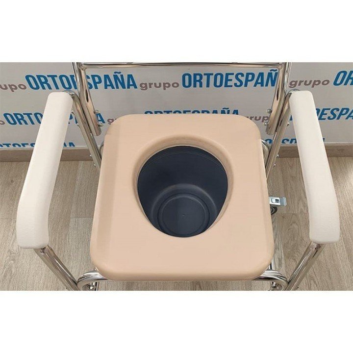 Sedia wc in alluminio con ruote