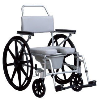 Sedia comoda da doccia e wc ad autospinta