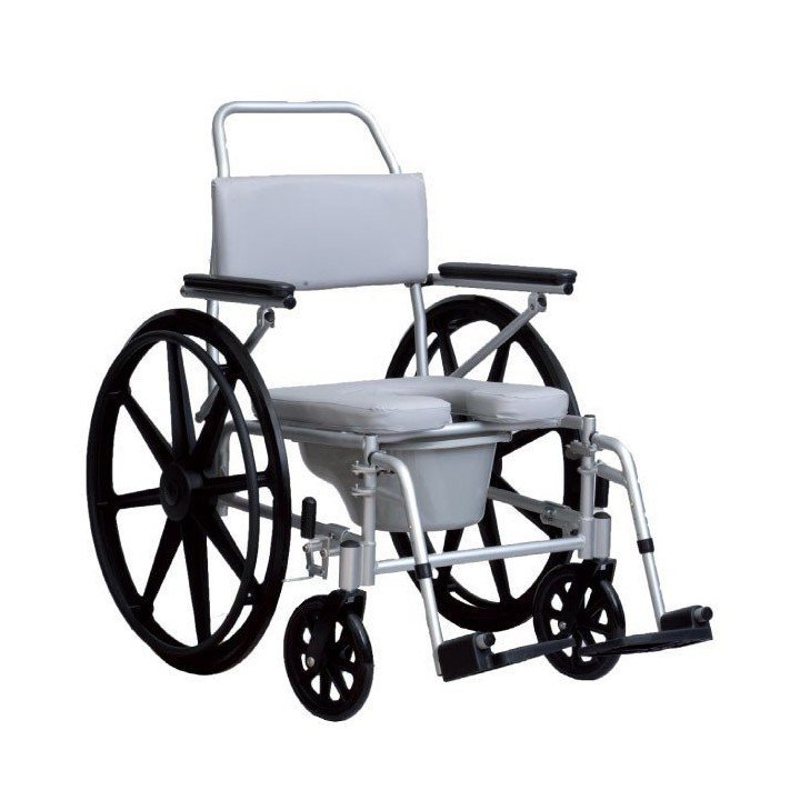 Sedia comoda da doccia e wc ad autospinta