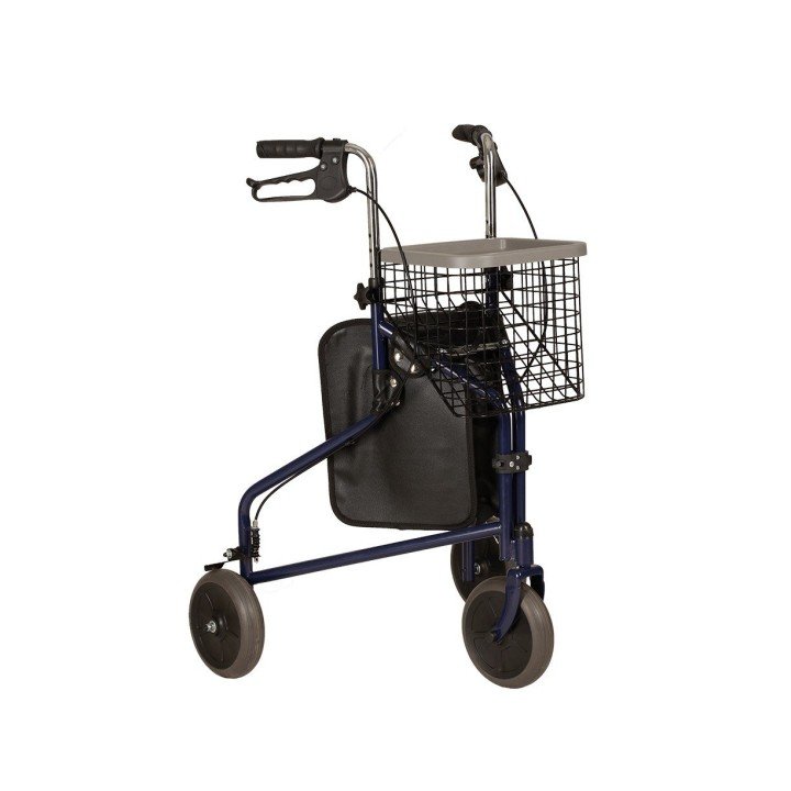 Rollator pieghevole a tre ruote