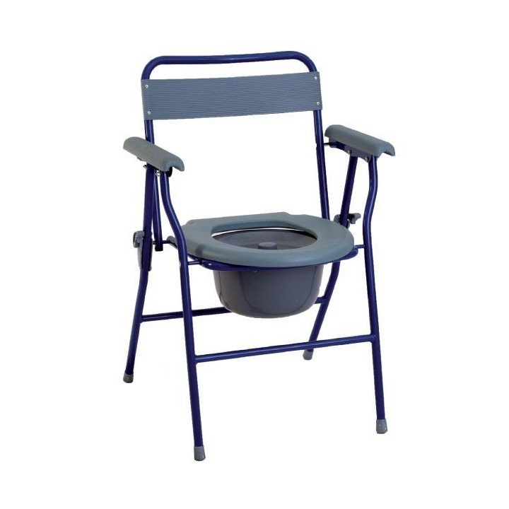 Sedia wc pieghevole ad ingombro minimo