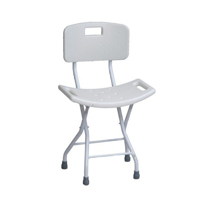 Sedia pieghevole da doccia con schienale