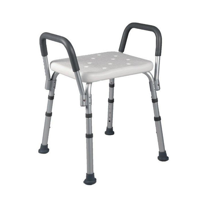 Sgabello da doccia con braccioli estraibili